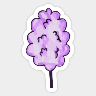 Purple Cotton Candy Sticker